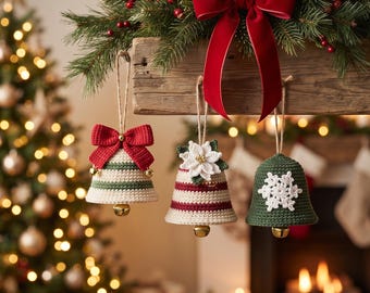 Crochet Bell Decor Pattern - Amigurumi Bell, Christmas Bell PDF, Bell Ornament DIY, Bell Crochet Pattern