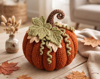 Crochet Pumpkin Pattern PDF – Cozy Fall Crochet, Chunky Pumpkins, Amigurumi Pumpkin, Fast Crochet Tutorial