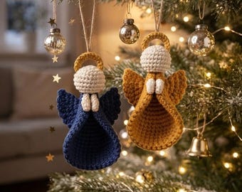 Crochet Angel Ornament Pattern – Christmas Tree Decor (PDF Download)