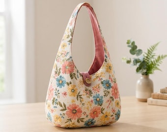 Reversible Hobo Bag Sewing Pattern: Two in One Slouchy Handbag &  Beginner-Friendly Everyday Bag PDF