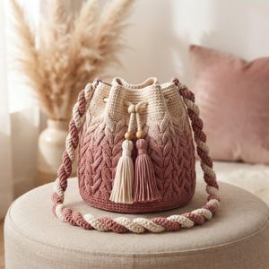 Crochet Drawstring Bag Pattern pdf