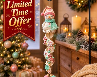 Crochet Spiral Snowman Pattern