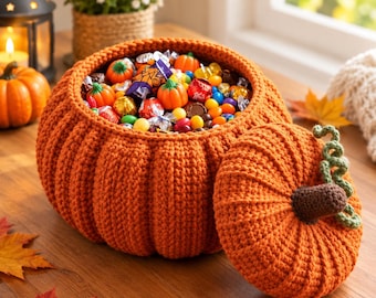Crochet Pumpkin Basket Pattern