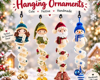 Christmas Spiral Ornament Crochet Pattern Bundle