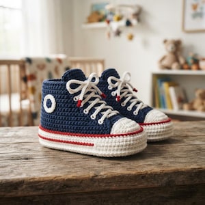 Crochet Baby Sneakers Pattern
