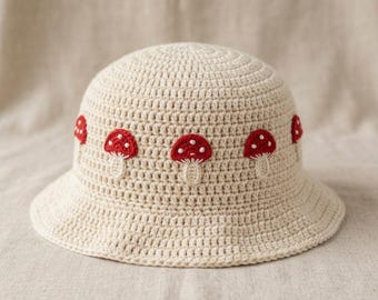 Crochet Mushroom Bucket Hat Pattern