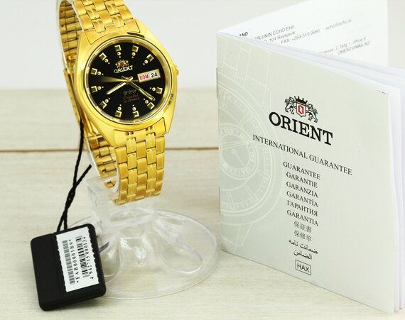 NEW Orient 3 stars Crystal automatic men's wristwatch day | Etsy