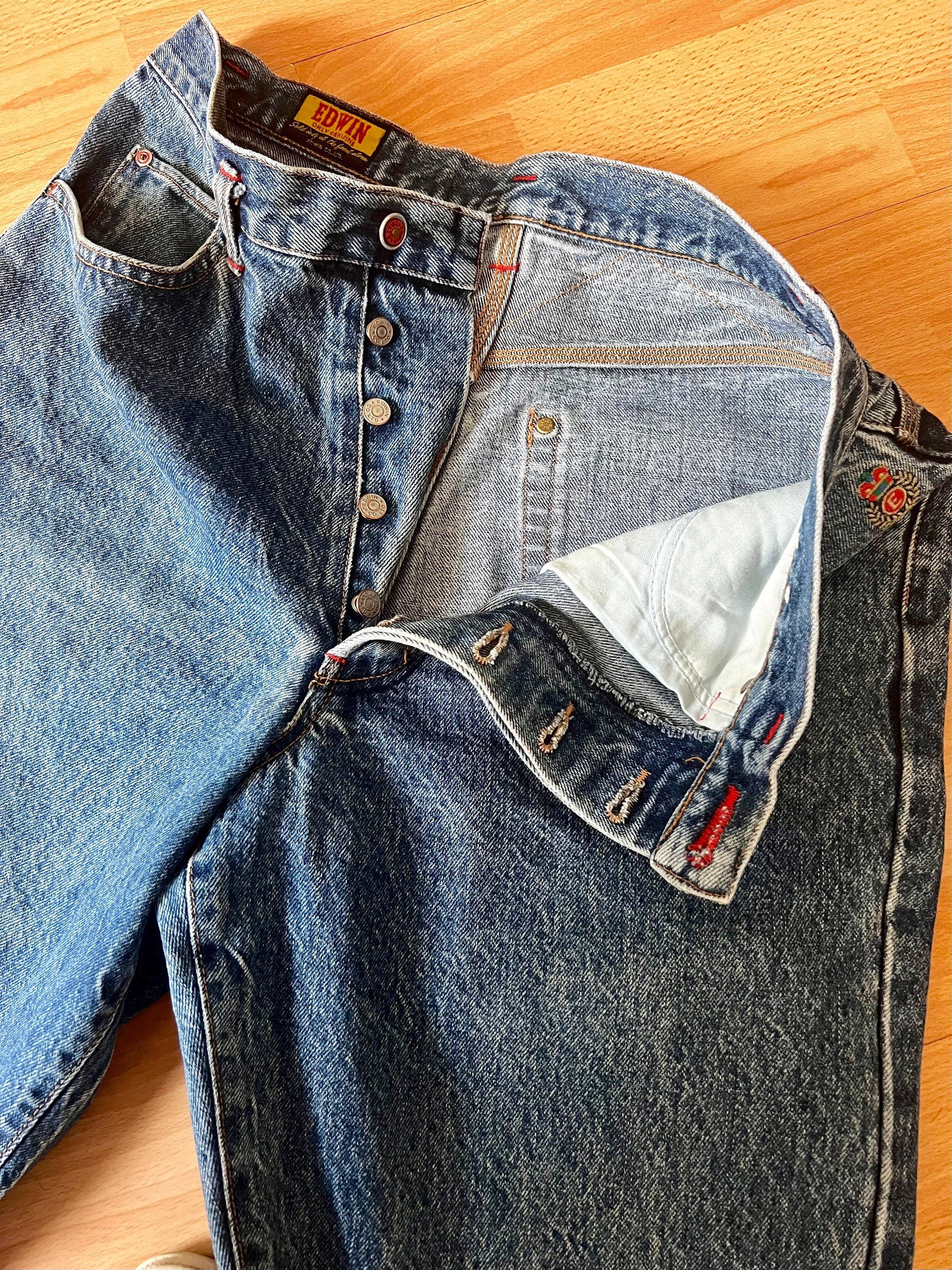 Vintage 90s Edwin Blue Jeans, Unisex Hipster Jeans, Street Style Denim, High Waisted Jeans, MOM Jeans Edwin, Made in Japan Edwin Jeans - Etsy Vintage 90s Edwin Blue Jeans, Unisex Hipster Jeans, Street Style Denim, High Waisted Jeans, MOM Jeans Edwin, Made in Japan Edwin Jeans - Etsy