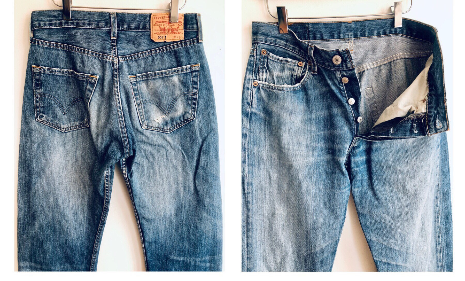 Vintage 90s Levis 501 blue jeans hipster street style Etsy