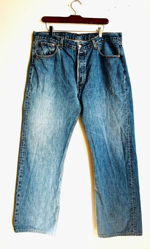 Vintage Levi's 501 Blue Jeans, Size W38 L32 Blue Denim, Hipster