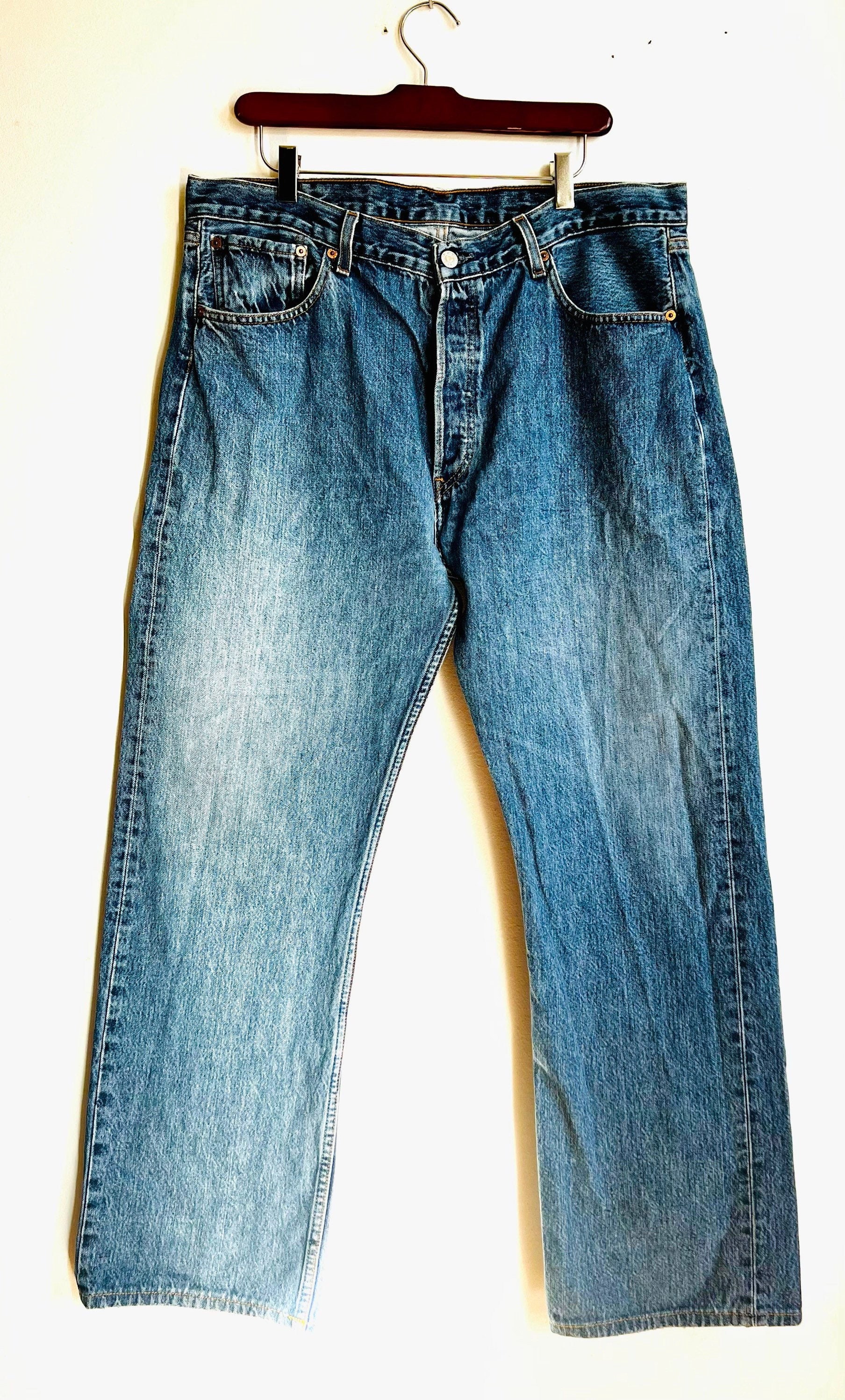 Vintage Levi's 501 Blue Jeans, Size W38 L32 Blue Denim, Hipster