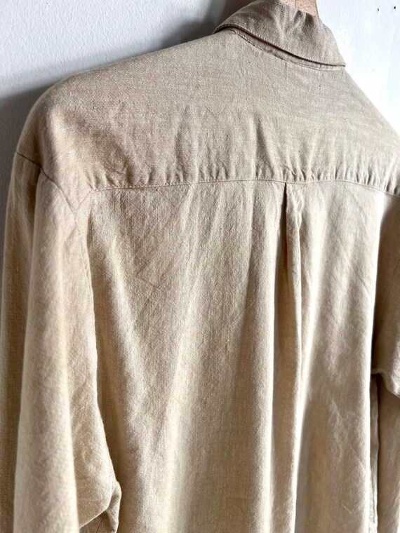 Vintage 90’s dirndl Trachten linen shirt, edelwei… - image 7