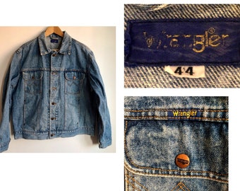 Vintage 90’s Wrangler denim jacket, hipster jeans jacket, street style jeans jacket, unisex denim jacket