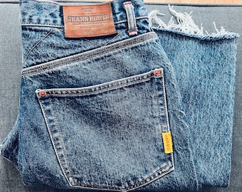Vintage 90’s Edwin blue jeans, unisex hipster jeans, street style denim, high waisted jeans, MOM jeans Edwin, made in Japan Edwin jeans