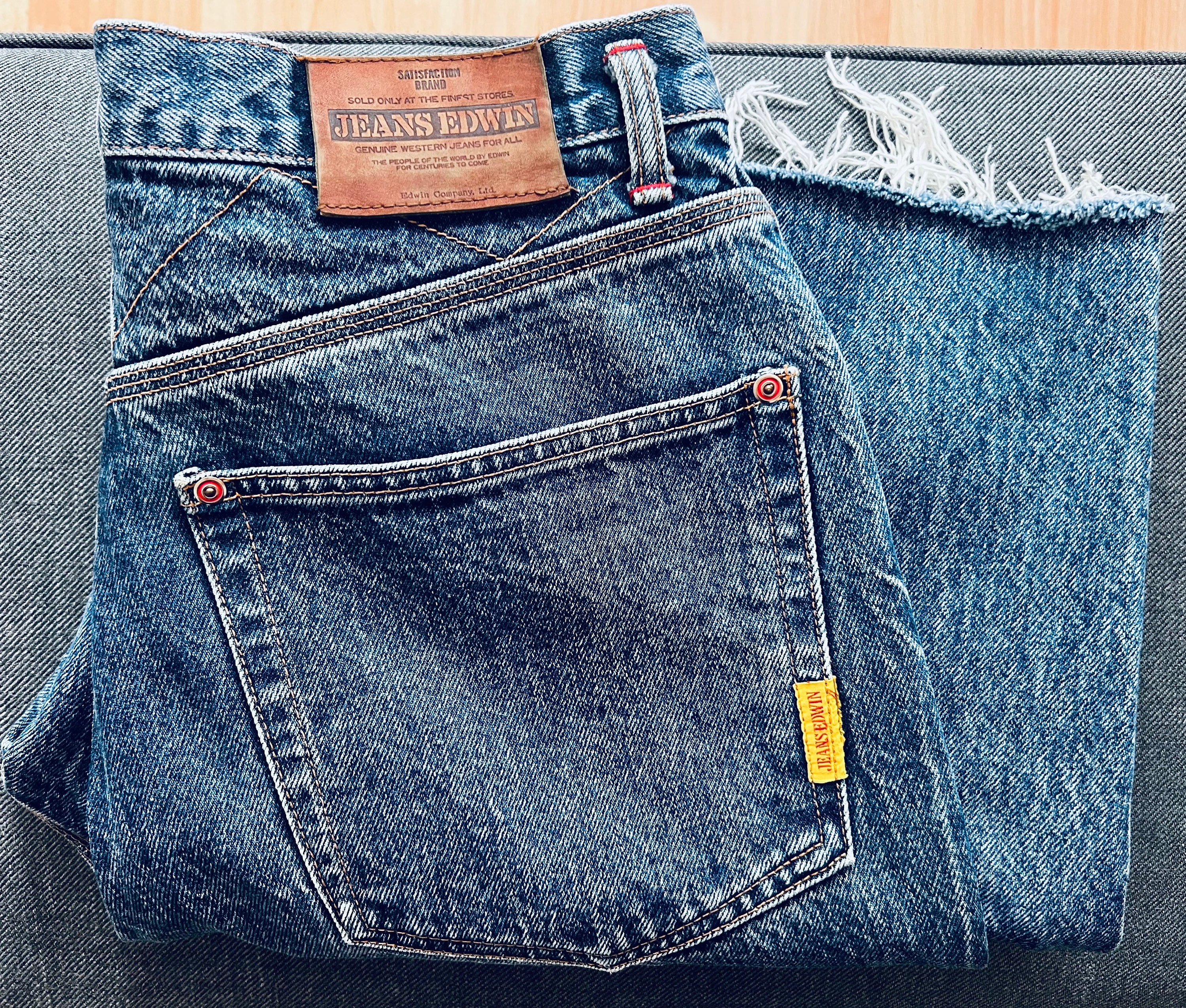 Buy Edwin Jeans Vintage Edwin Made in Japan Blue Trip Edgeline Skinny Slim  Jeans Pants Size 32/33x32.5 Online in India - Etsy
