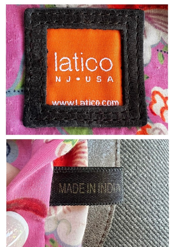 Vintage Latico dark brown leather bag, baby bags … - image 7