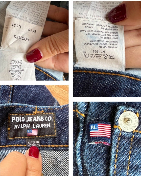 Vintage Ralph Lauren Dark Denim Jeans, Boot Cut Jeans, Women  