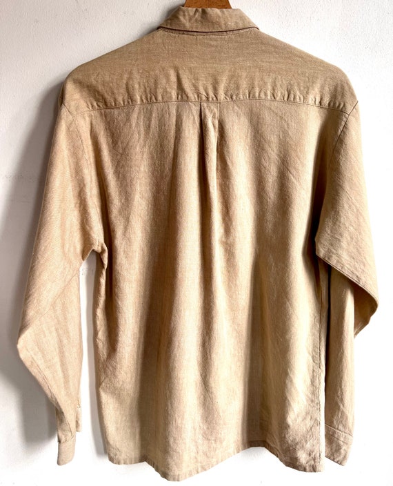 Vintage 90’s dirndl Trachten linen shirt, edelwei… - image 3