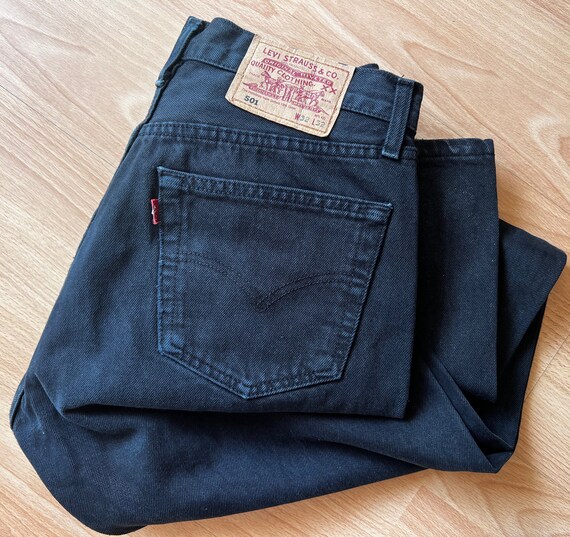 Vintage 80s Levis 501 Black Jeans, W32 L32 Size Levis Jeans