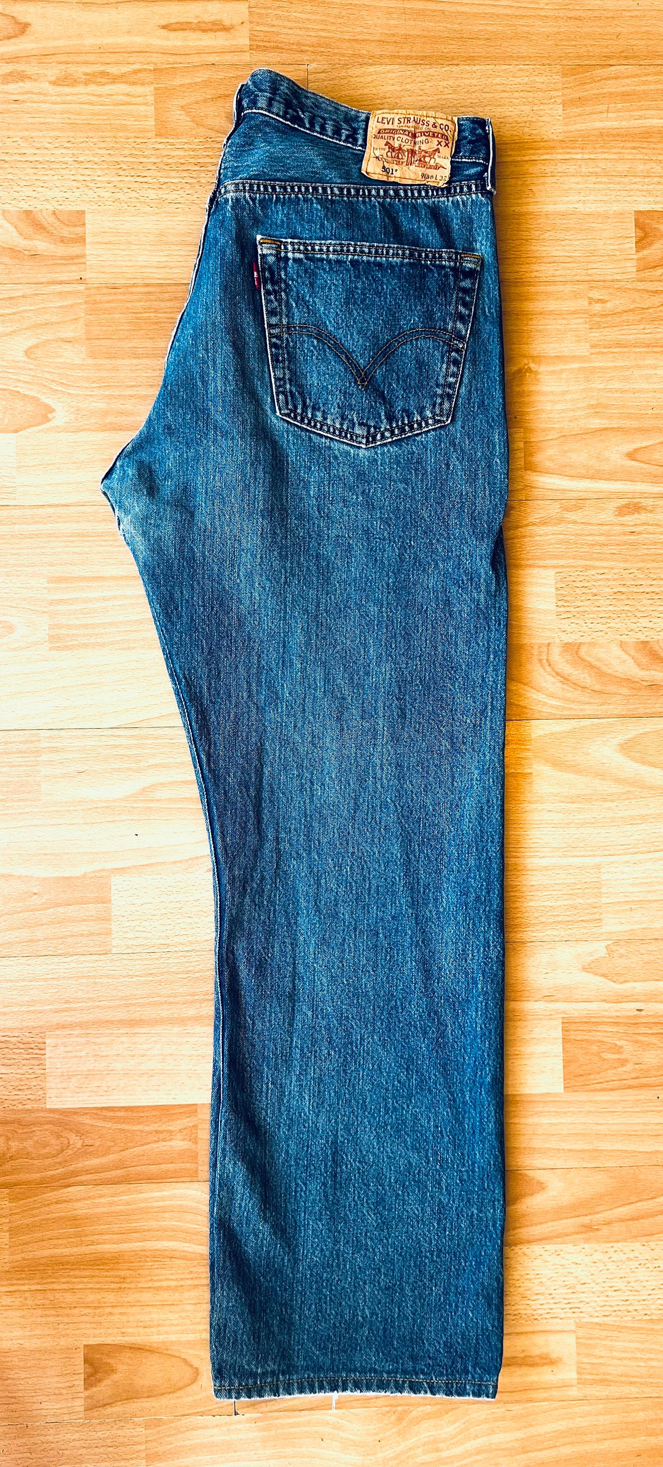 Vintage Levi's 501 Blue Jeans, Size W38 L32 Blue Denim, Hipster