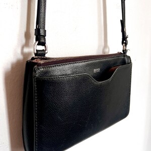 人気の雑貨がズラリ！ Vintage Leather Bag, Black Crossbody BOSS HUGO 90's バッグ