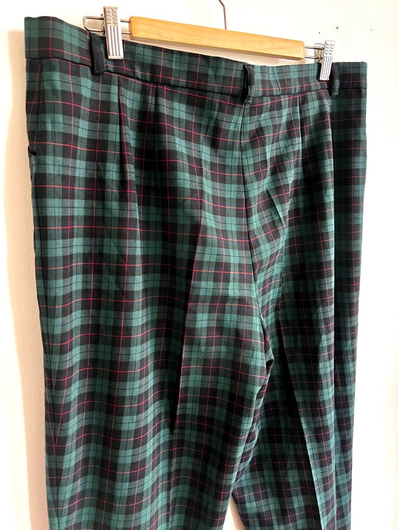 Vintage 90’s gingham unisex pants, blue green red… - image 6