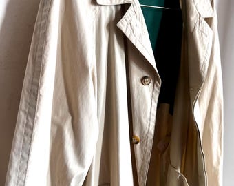 Vintage 90’s beige trench coat, preppy style trench coat, simple elegant trench coat, oversized trench coat, unisex
