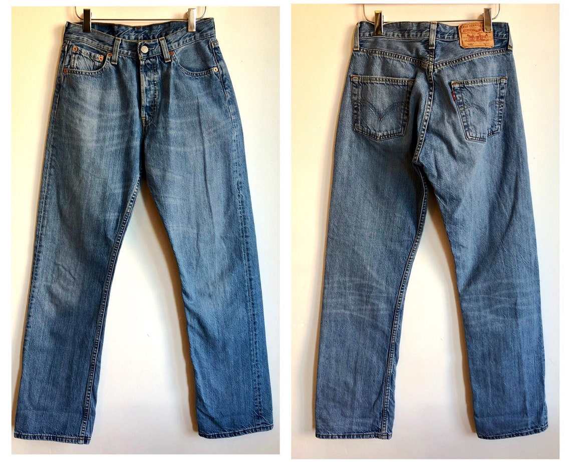 Vintage 90s Levis 501 blue jeans hipster blue denim made | Etsy