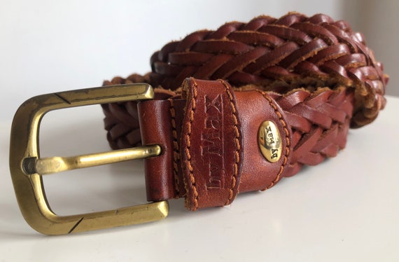 Vintage 90s Brown Leather Woven Belt Boho Genuine Leather Belt Cognac Brown Leather Dress Belt Hipster Belt Hippie Festival Belt Etsy Canada