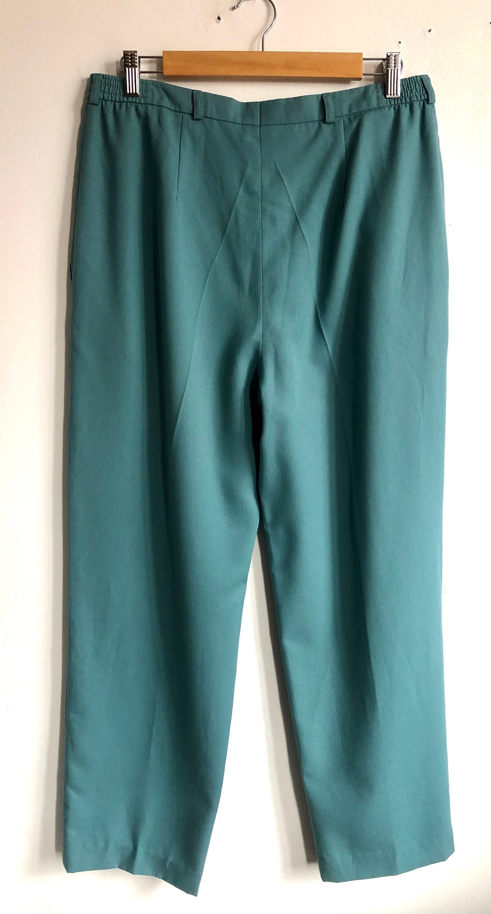 Vintage 90s turquoise pants secretary pants hipster | Etsy