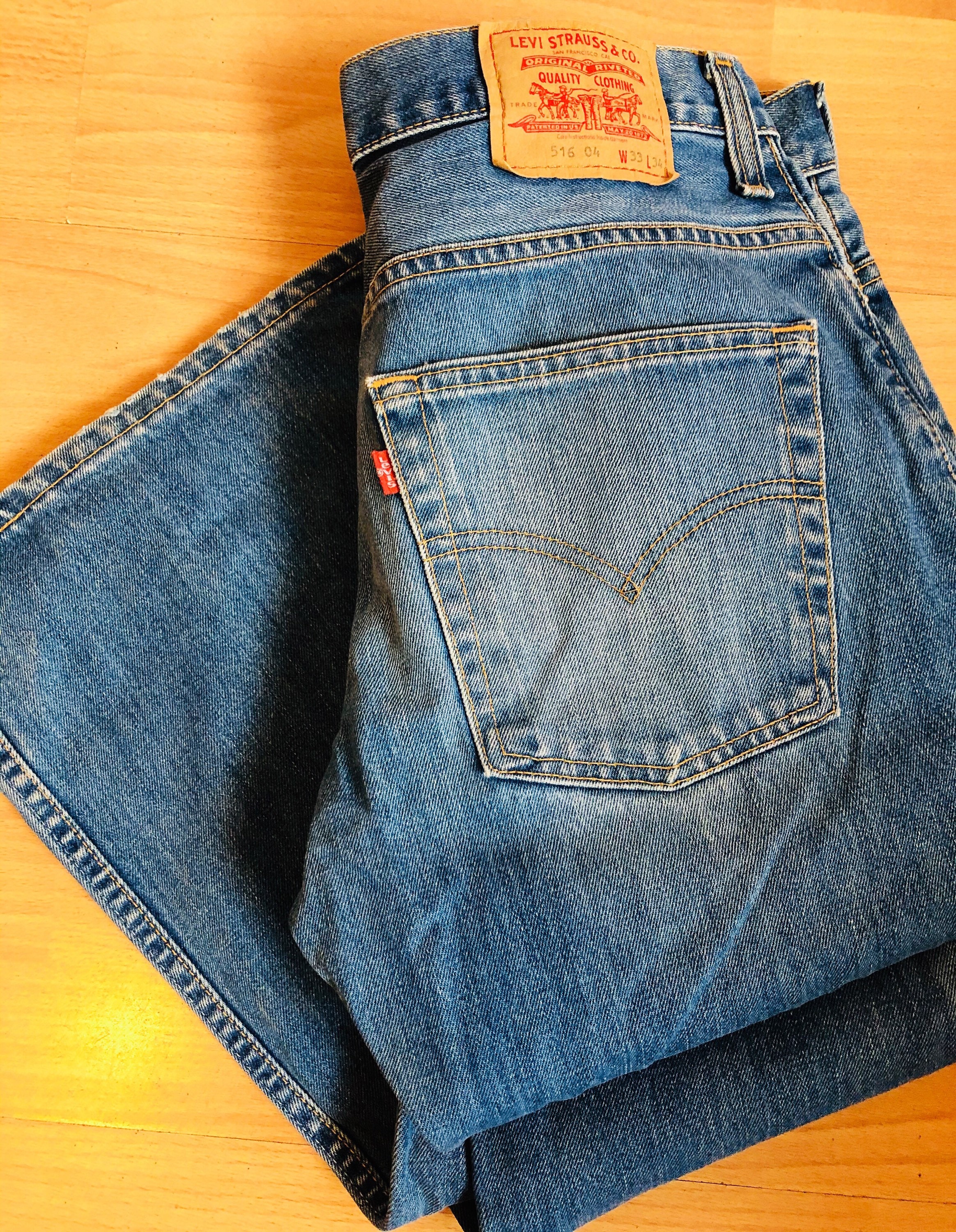 Vintage Levis 516 04 Bell Bottom Blue Levis Jeans Medium Blue Denim Jeans W33 L34 Levis Jeans Hipster Style Jeans Hippie Denim Etsy