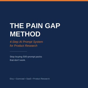 The Pain Gap Method — AI Prompt System for Product Research & Competitor Analysis