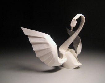 Instruction - Origami Dancing swan (PDF vector diagrammed)