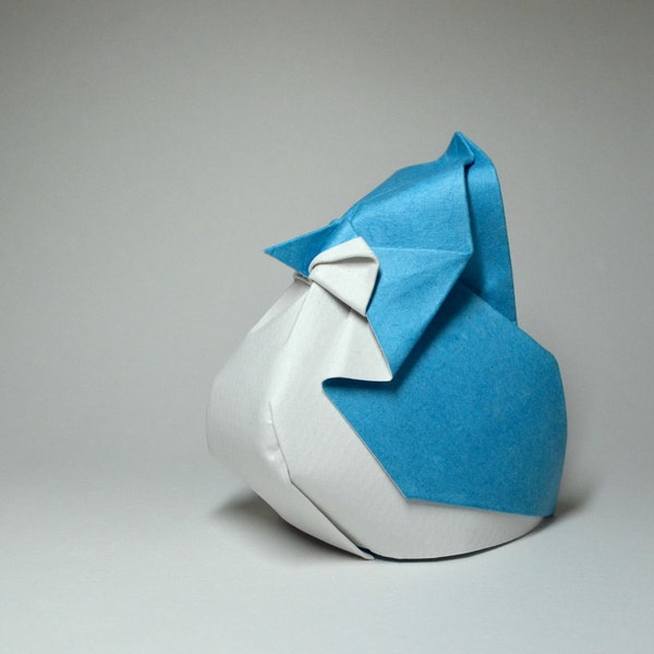 Instruction - Origami Blue Jay (vecteur PDF schématisé)