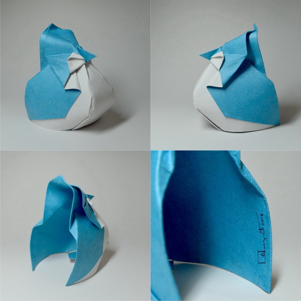 Instruction Origami Blue Jay PDF Vector Diagrammed Etsy