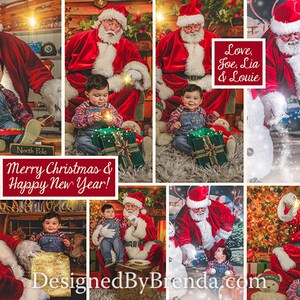 Holiday Christmas Photo Cards or Postcards Multiple Photo Collage Classic Modern Design Free Shipping Purple can be any color image 6