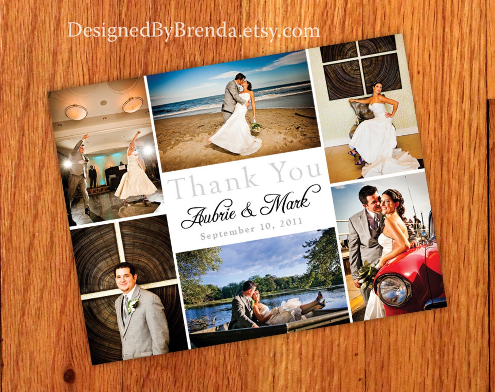Wedding Thank You Postcards With Image on Back - Simple, Modern & Chic ...