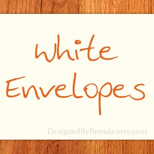 A2 White Envelopes - 5.75&quot; x 4.375&quot; - (Free shipping only with card order from my shop)