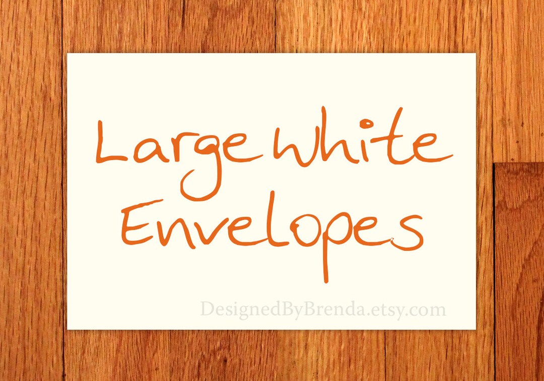 Oversized White Envelopes 6 X 9 Free Shipping Etsy