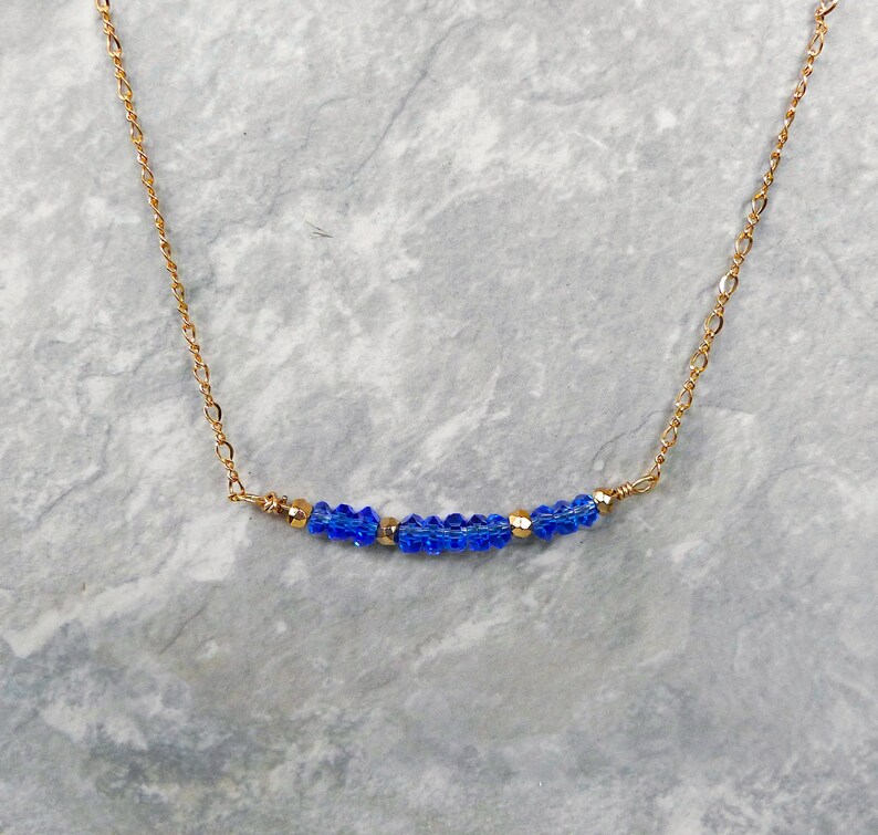 Mesa Blue Bar Chain Necklaces