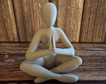 Yoga pose 3d printed ornament, Christmas gift, unique ornament. Pilates, yoga and meditation figure. Nobody, No-body.
