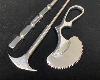 Lobotomy orbitoclast , lobotomy knife and bone saw set