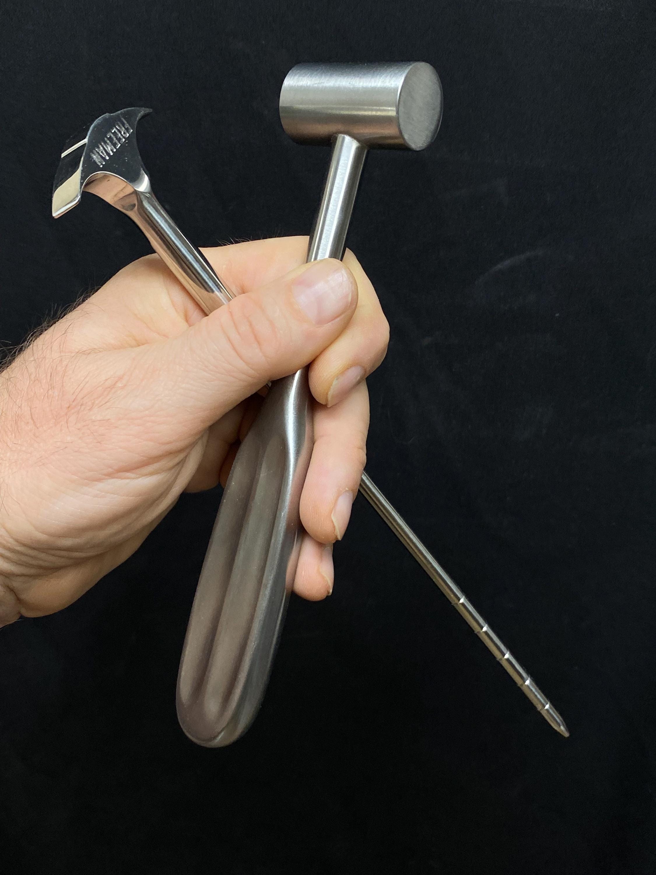 Authentic Lobotomy Orbitoclast & Hammer Surgical Medical Tools