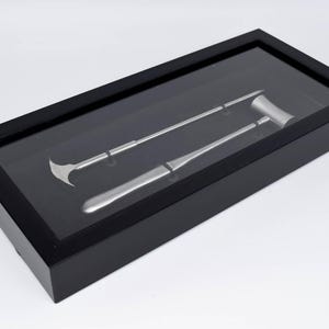 Lobotomy Orbitoclast & Hammer Surgical Medical Tools Shadowbox not Removeable