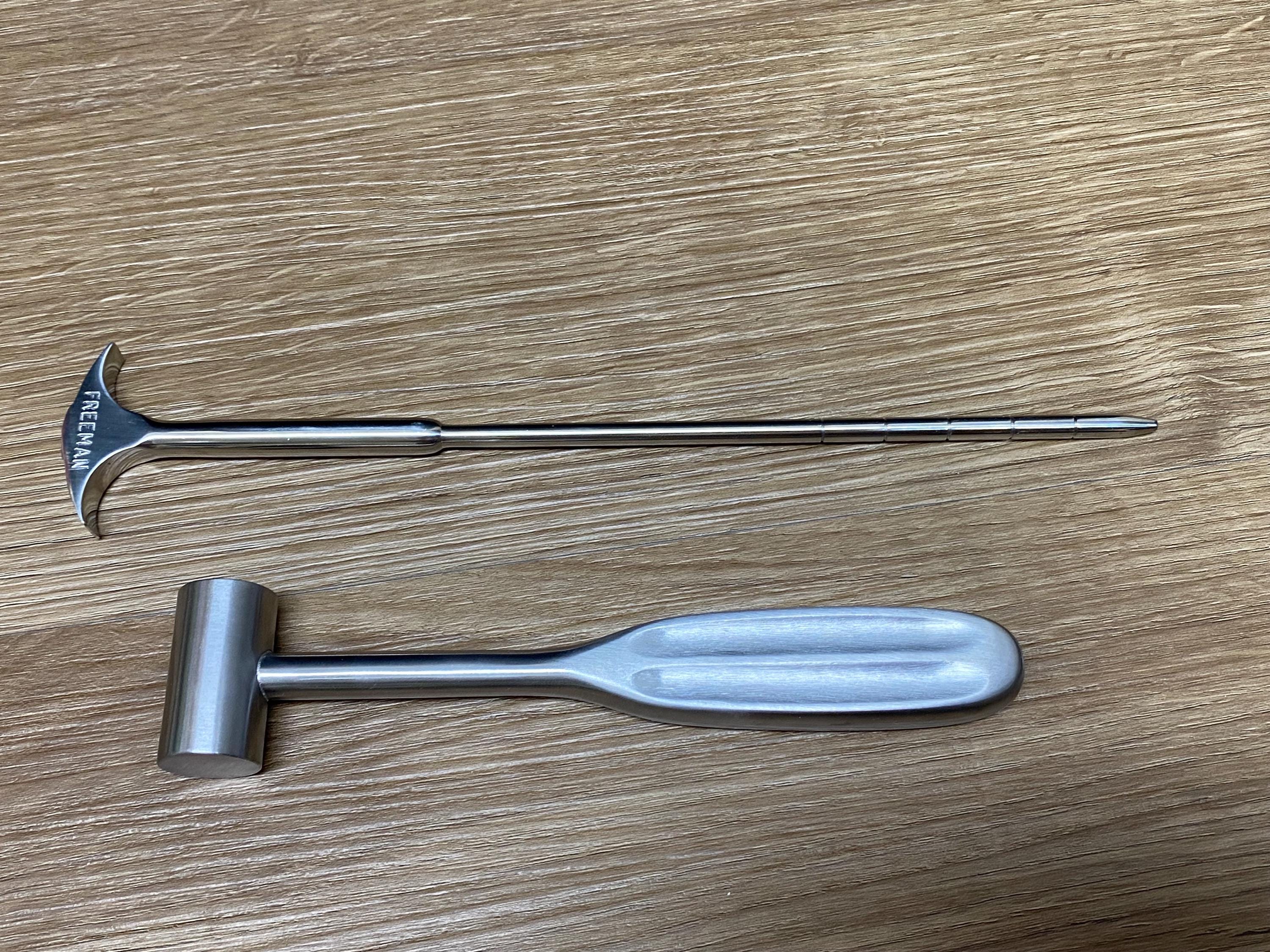 Authentic Lobotomy Orbitoclast & Hammer Surgical Medical Tools