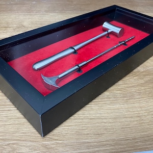 Lobotomy Orbitoclast & Hammer Surgical Medical Tools Shadowbox not Removeable