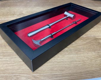 Lobotomy Orbitoclast & Hammer Surgical Medical Tools Shadowbox not Removeable