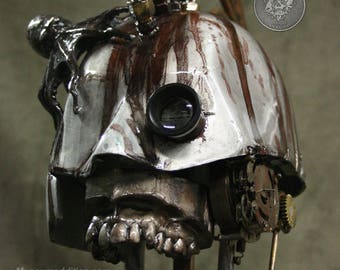 Steampunk Skull Industrial Art Dental Medical Manikin Model Metal