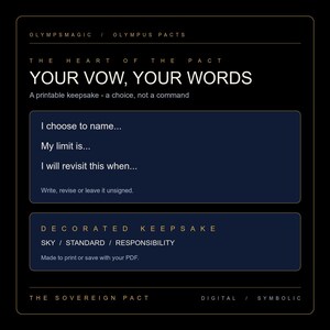 Personalized Commitment Reflection PDF | Zeus Pact, Responsibility Map and Printable Vow image 4