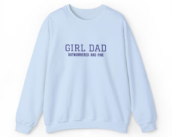 Sweatshirt voor vaders van dochters, geborduurde trui met ronde hals voor vaders, cadeau voor vaders van dochters, shirt voor vaders van dochters, cadeau voor kersverse vaders, sweatshirt voor Vaderdag
